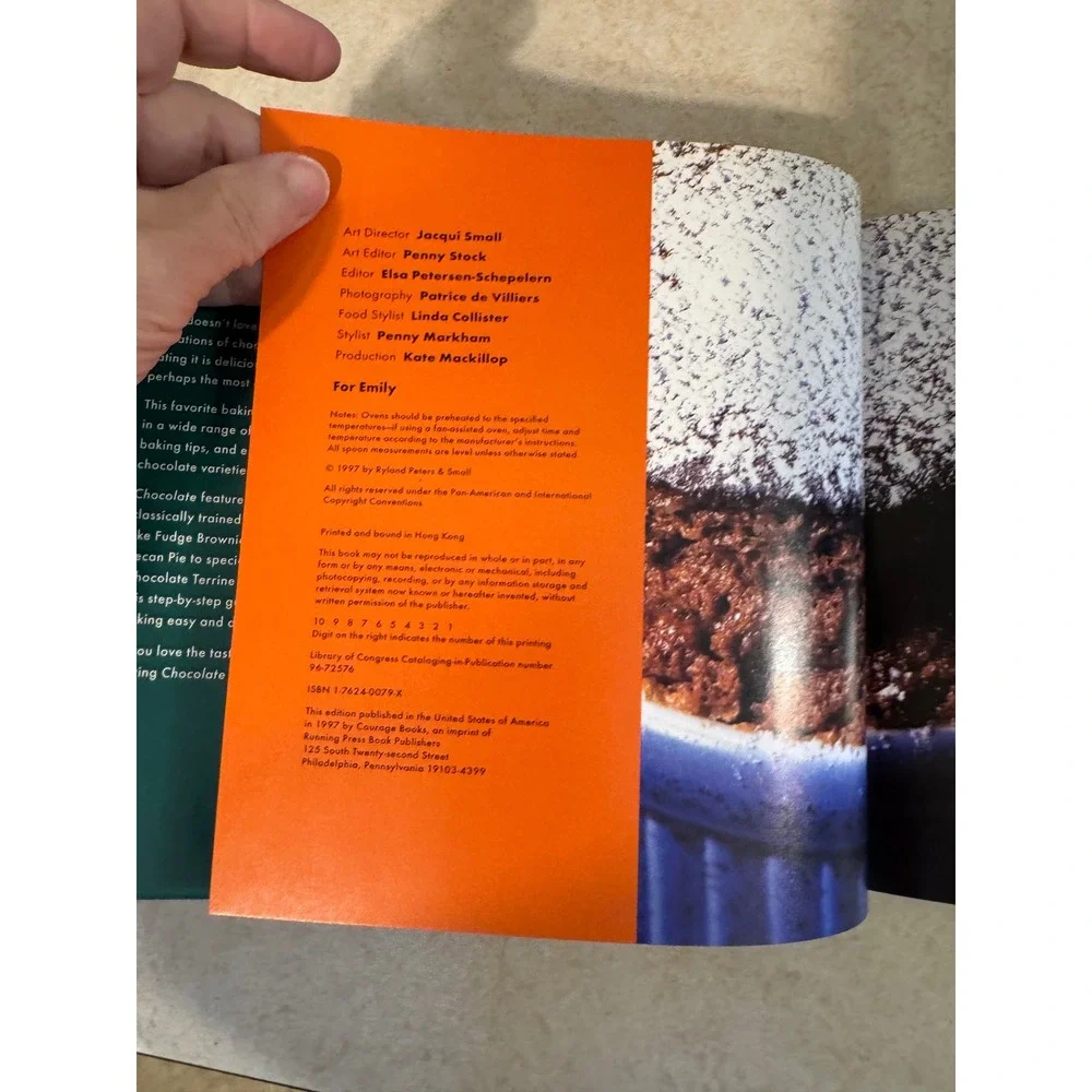 Basic Baking Chocolate Linda Collister Cookbook 1997 Hardcover 157717171X